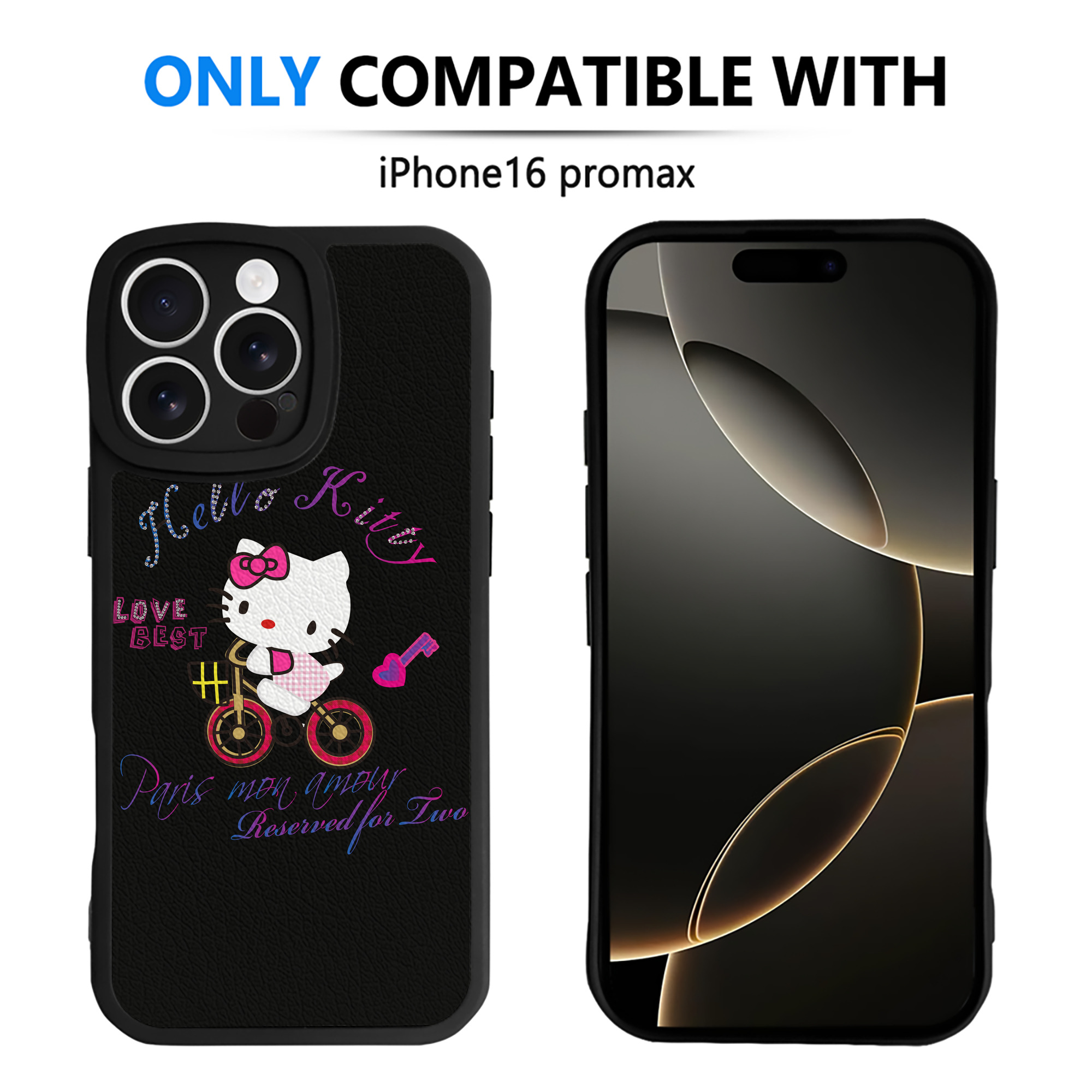 （画像用） Hello Kitty ハローキティ 【iPhone 16シリーズ対応】シリコンスマホケース（レザー調） 材質：シリコン